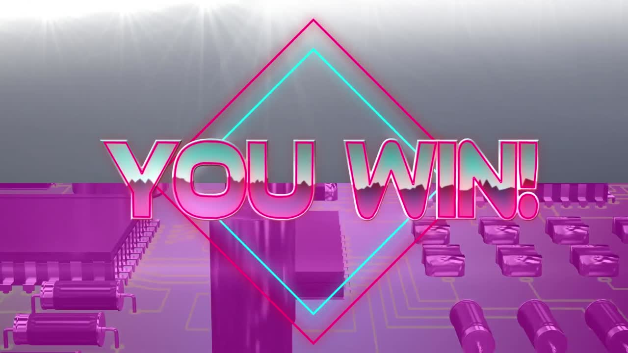 기하학적 모양과 프로세서 코어에 대한 텍스트를 얻는 애니메이션