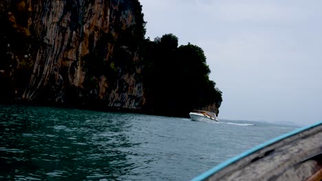 scenic boat ride past krabi's stunning cliffs