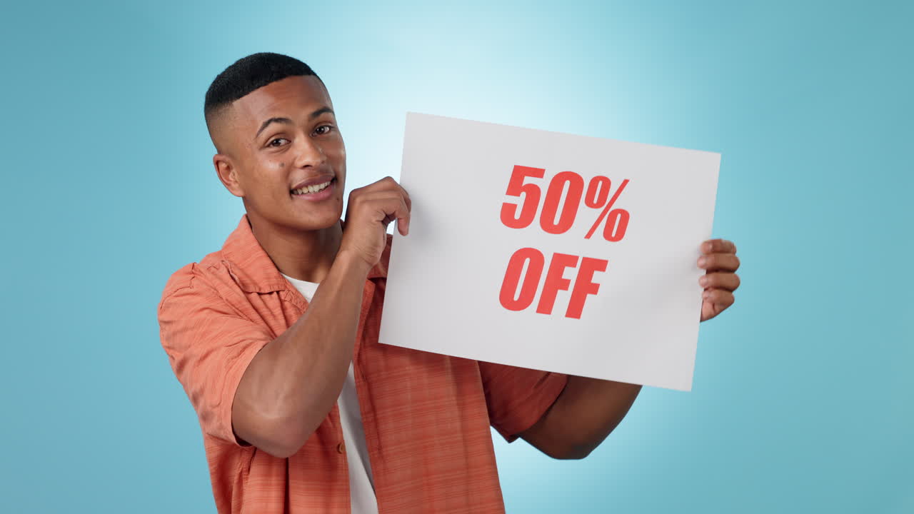 cartel de descuento, promoción al por menor