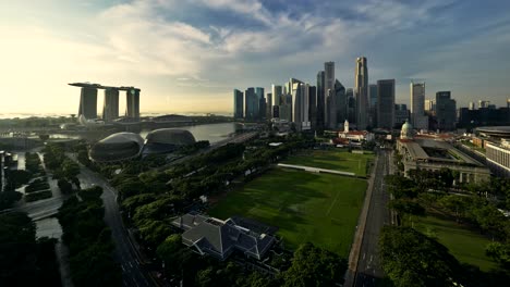 aerial view of singapore skyline