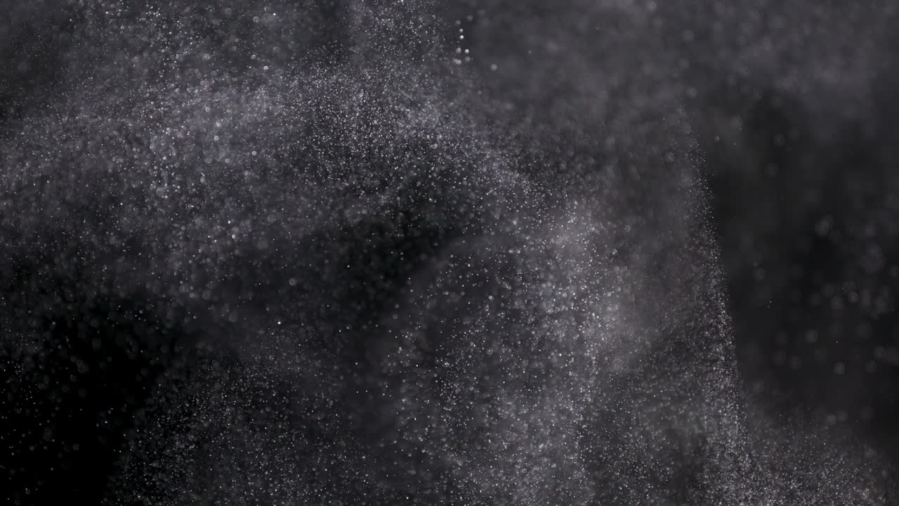 검은 바탕에 분리 된 파우더