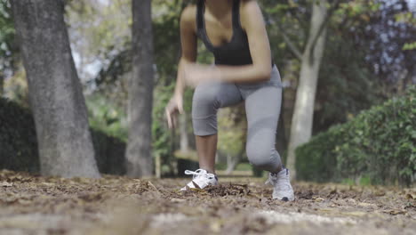 super exciting running day for black athlete in the woods