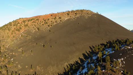 majestic dry barren and steep ,cinder cone volcanic lava mountain on earth