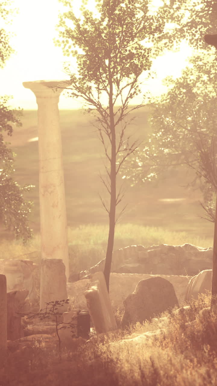 antiguas ruinas en un campo