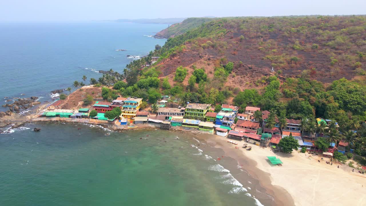 arambol goa playa drone shot arambol mountain dulce lago rd khalchawada