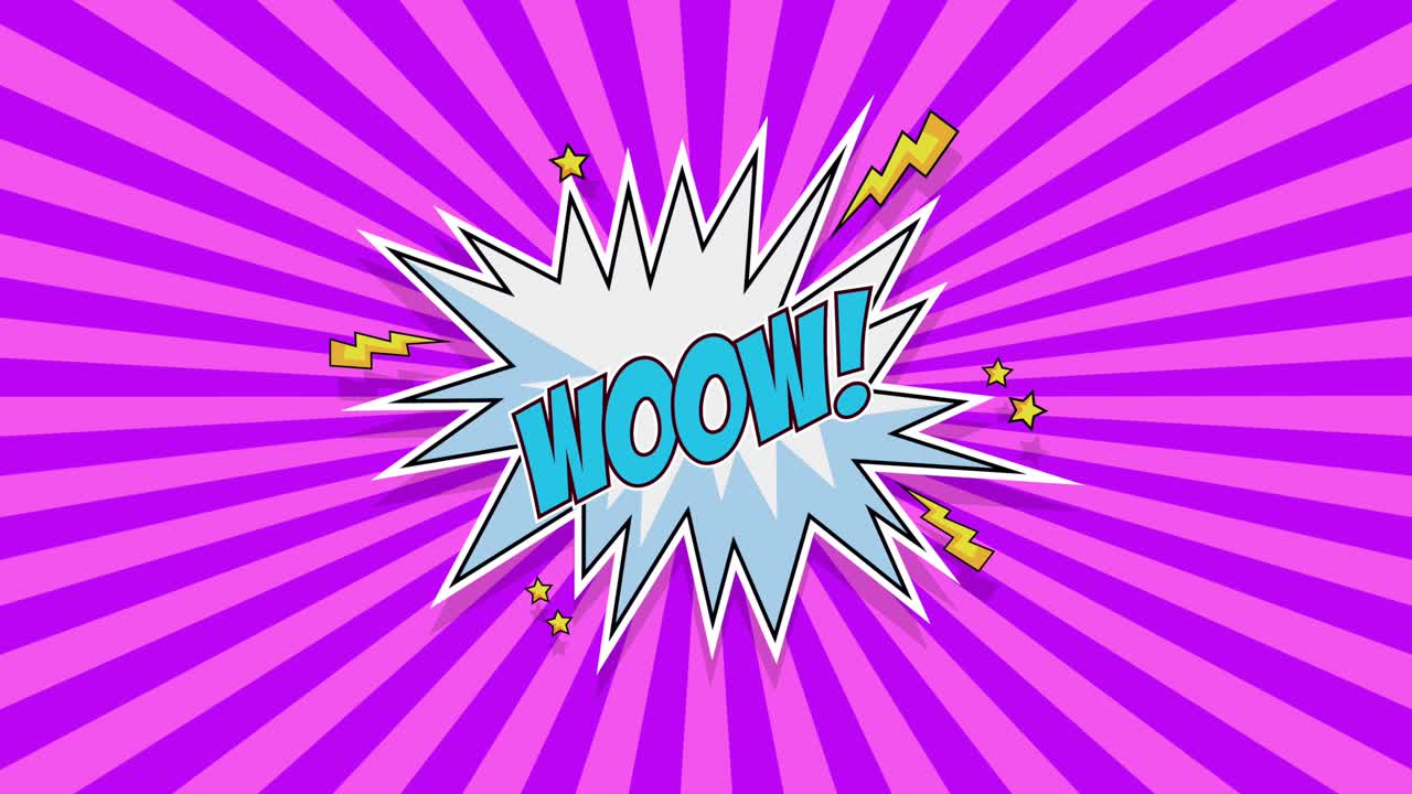 wow expresión palabra estilo de arte pop