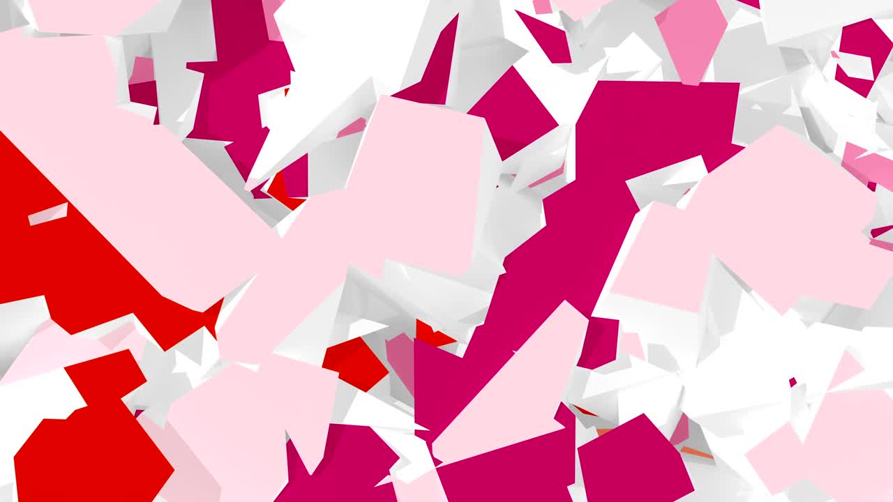 4k. fondo digital abstracto. versión con colores rosa, blanco y rojo. bucle sin costuras.