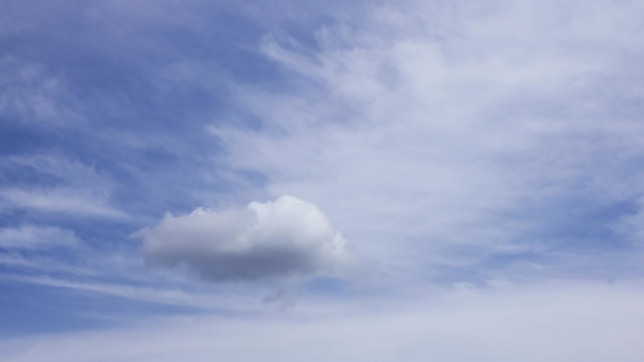 평화롭게 움직이는 하늘의 구름