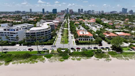 aerial reveal of west palm beach florida from palm beach florida