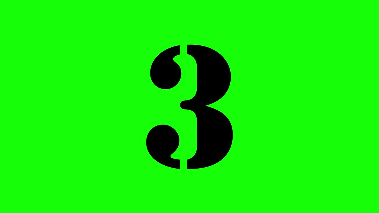 Video with transition material added behind a 3 second countdown.