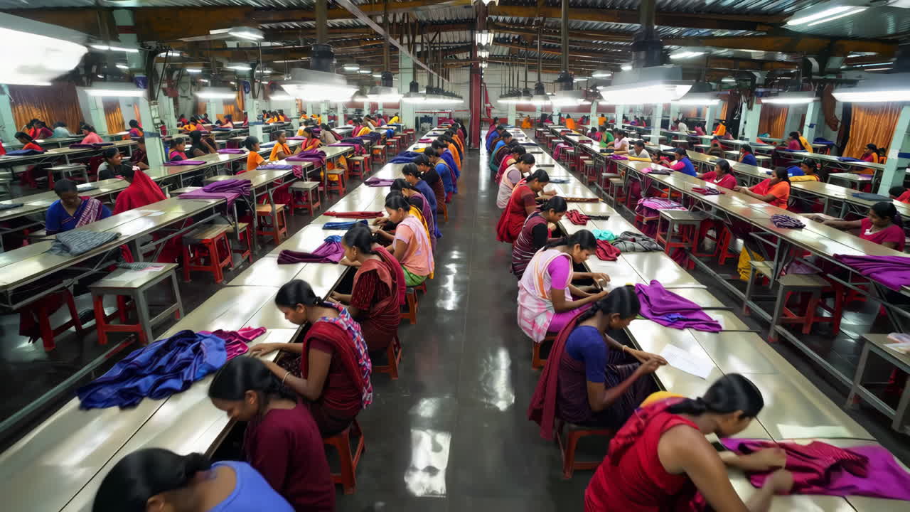 рабочие текстильной фабрики в индии