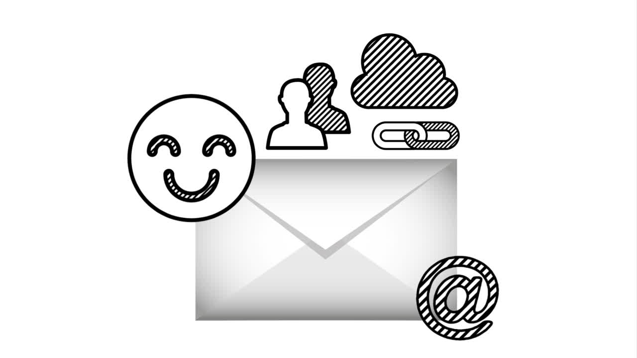 소셜 미디어 마케팅과 봉투 이메일