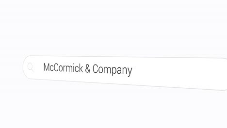 searching mccormick and company on the search engine