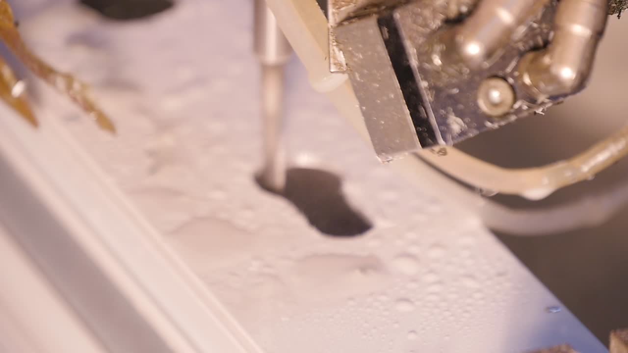 Industrial Drilling Machine in Action