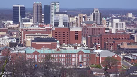 establishing shot of the skyline of downtown birmingham alabama 3