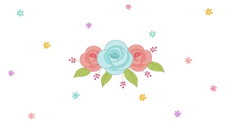 las rosas bonitas aparecen.