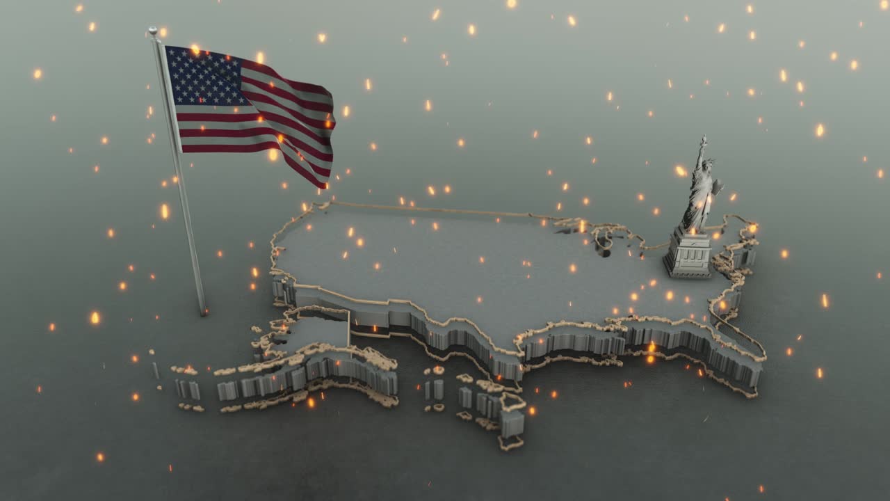 미국 지도 배경 4k