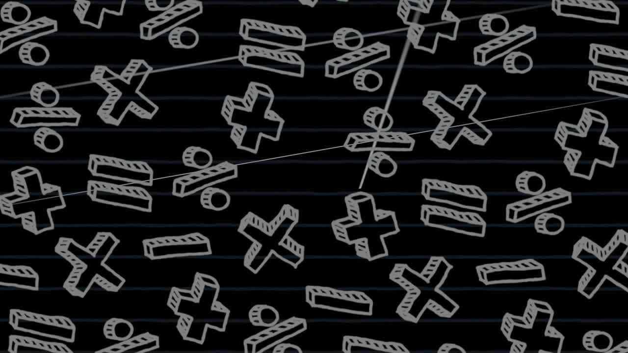 검은 바탕에 있는 수학적 기호