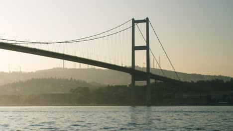 istanbul, turkey  bosphorus bridge and car traffic.