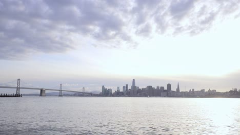 bay bridge_oakland bridge and san francisco cityscape