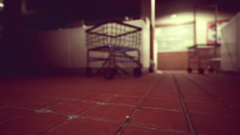 empty laundry room at night