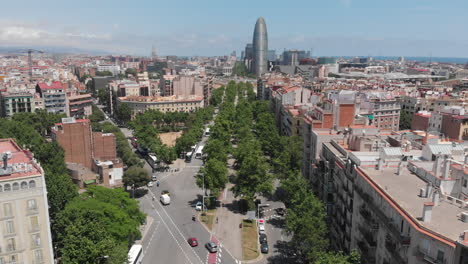 aerial view of diagonal avenue