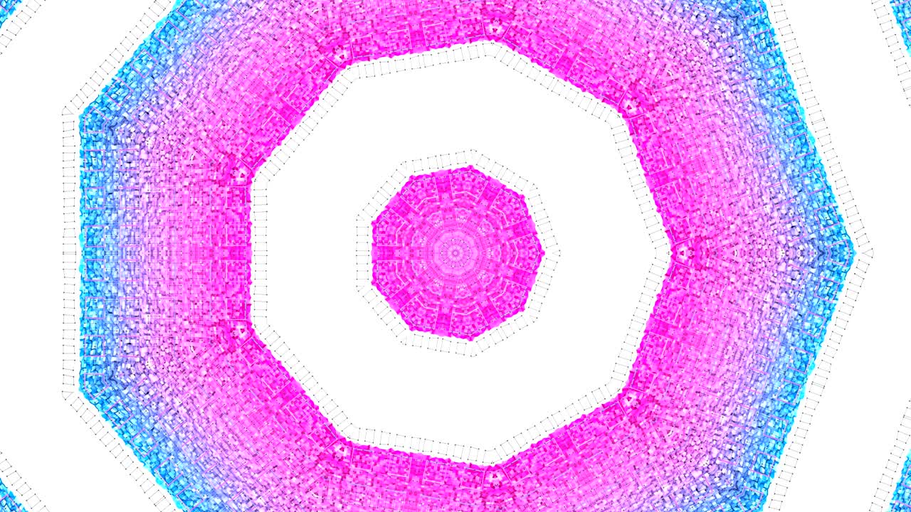 4k clean low poly animated background in loop. Seamless 3d animation in modern geometric style with modern gradient colors. Creative simple background. Red blue gradient colors, circular structure 1