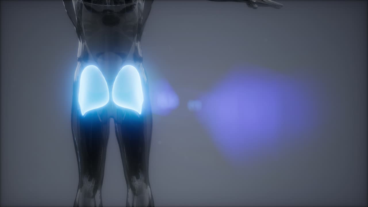 gluteus maximus - leg muscles anatomy animation