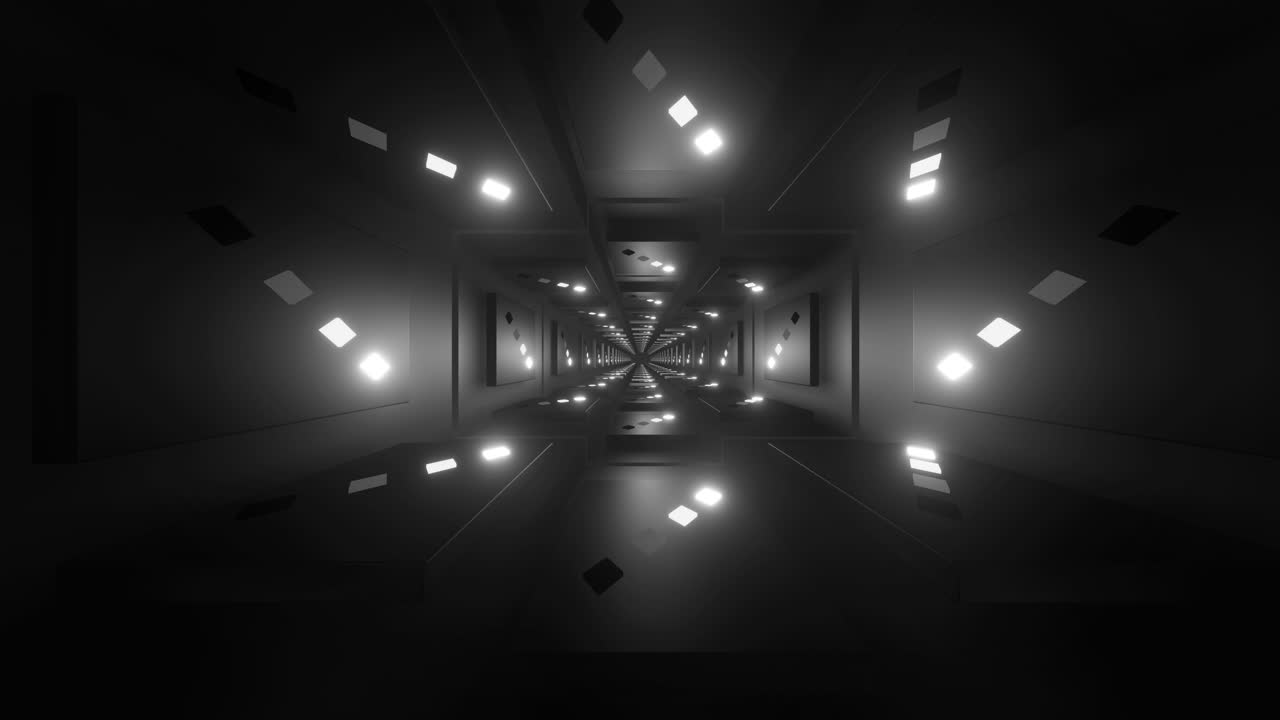 Futuristic Glowing Tunnel Perspective