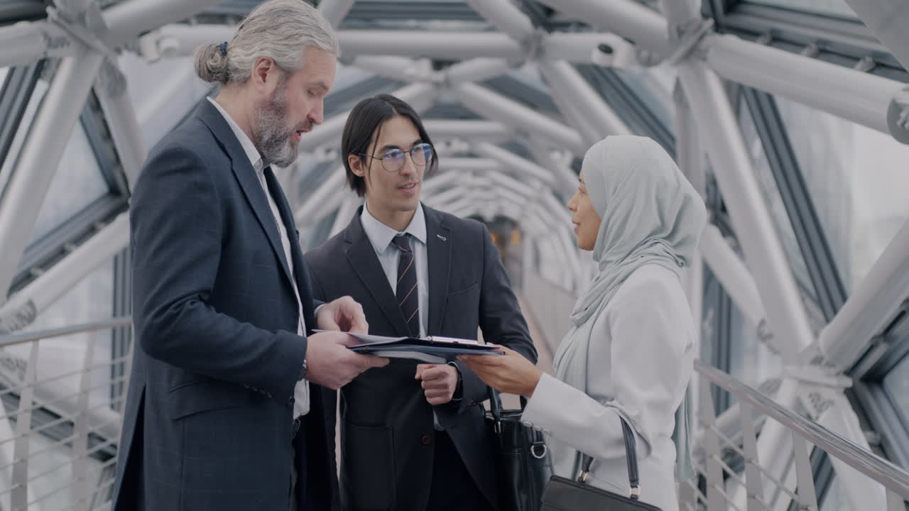 Business Meeting in Modern Bridge