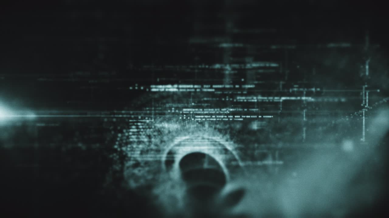 Futuristisk matrix data simulering HUD-baggrund.