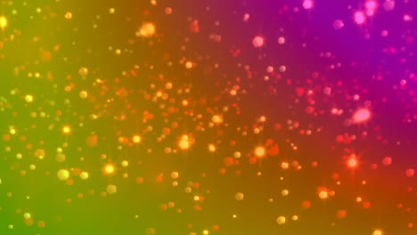 colorful particles animation over gradient background