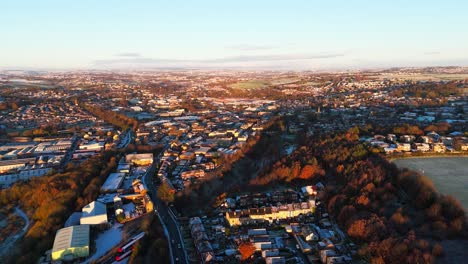 Amanecer-En-Una-Mañana-De-Invierno-Muy-Fría-En-Yorkshire,-Reino-Unido