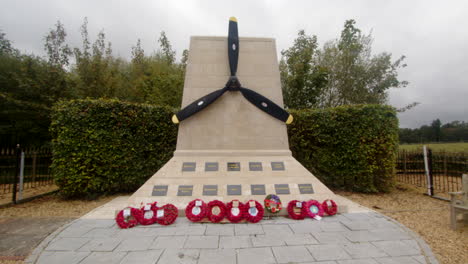 wide shot of the new forest airfields memorial in the new forest