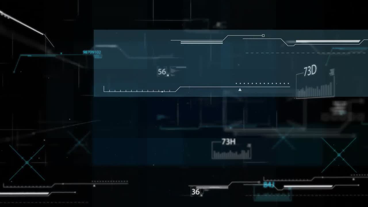 Computer generated illustration of numeric interface