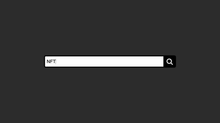 Typing NFT as keyword in search bar in search engine