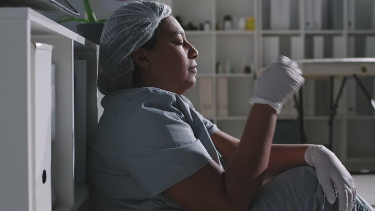 Tired and Stressed Healthcare Worker