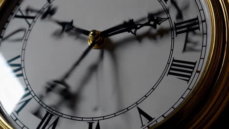 close-up of an antique wall clock