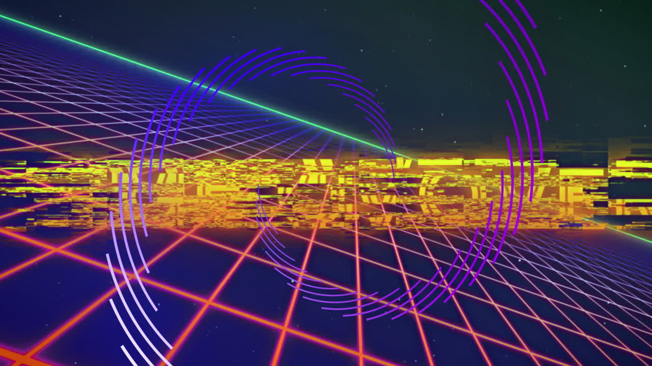 검은색 배경 위에 모양을 가진 텍스트 위에 게임의 애니메이션