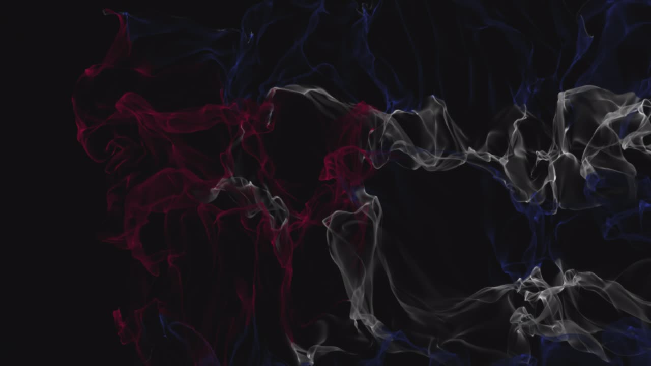 la bandiera cubana si trasforma in fumo, concetto di indebolimento dello stato, canale alfa.