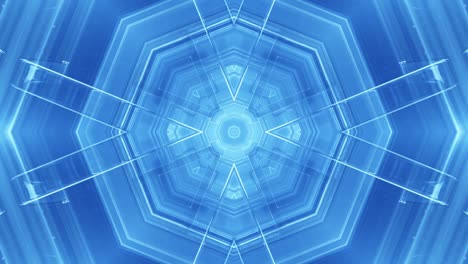 3d futuristic seamless loop psychedelic trippy futuristic blue glass tunnel flythrough