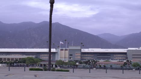 santa anita park clubhouse in arcadia, california with wide shot panning left to right