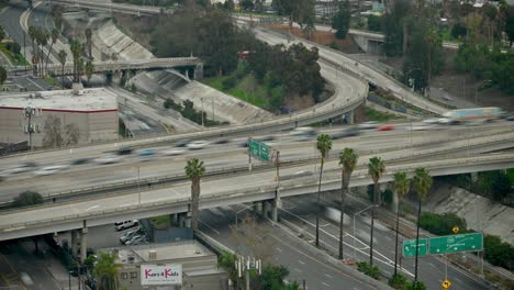 Traffic-downtown-LA-Interchange-time-lapse