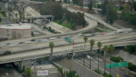 traffic downtown la interchange time lapse