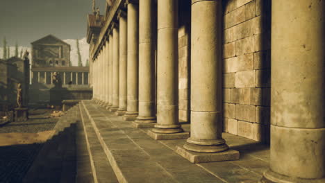 explorando la arquitectura antigua en un sitio histórico con columnas impresionantes