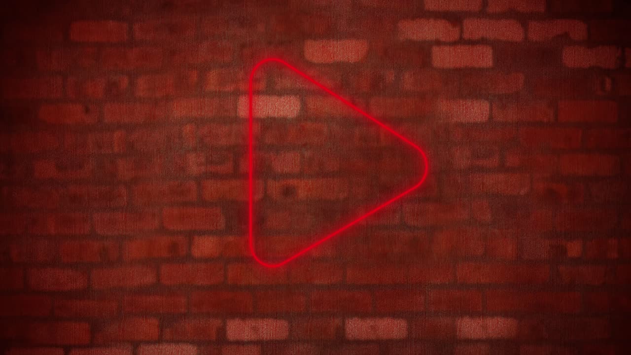 Insegna al neon a forma di cuore su muro di mattoni 4k