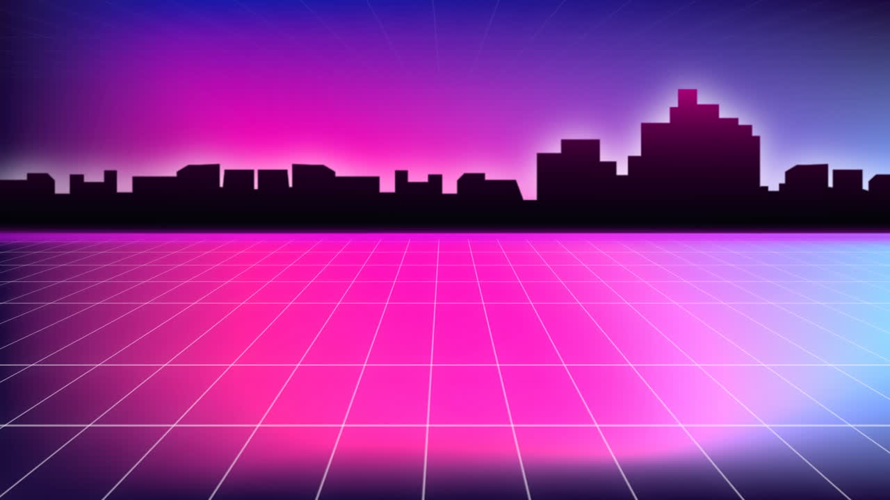 Silhueta digital de uma cidade
