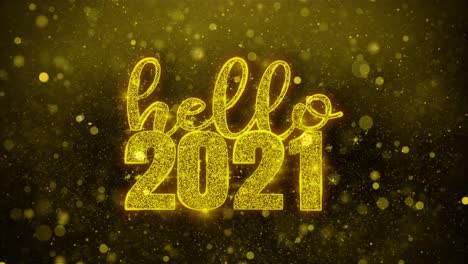hello 2021 sparkling graphic design