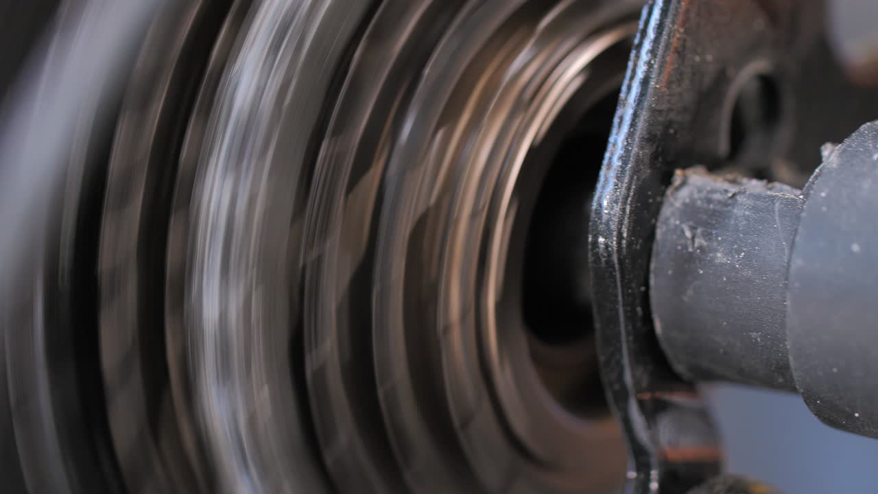 Close up shot rear spinning bicycle gear for healthy exercise and sport