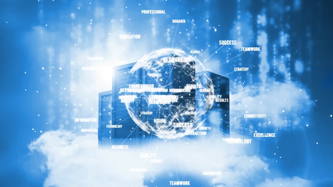 비즈니스 텍스트의 애니메이션과 서버  ⁇  위의 글로브